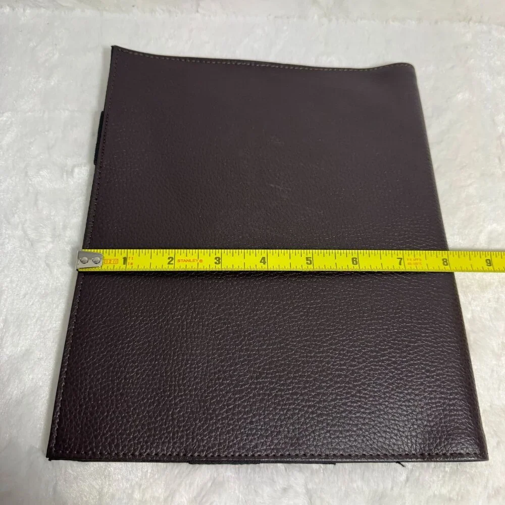 Rolodex Business Journal Interior Card Organizer & Pen Loop Brown Leather